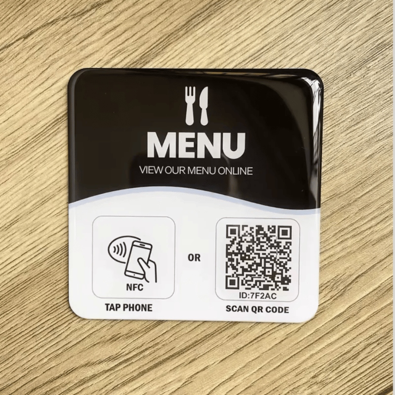 Digital NFC Menu For Restaurants, Barbers & More | Adhesive Sticker