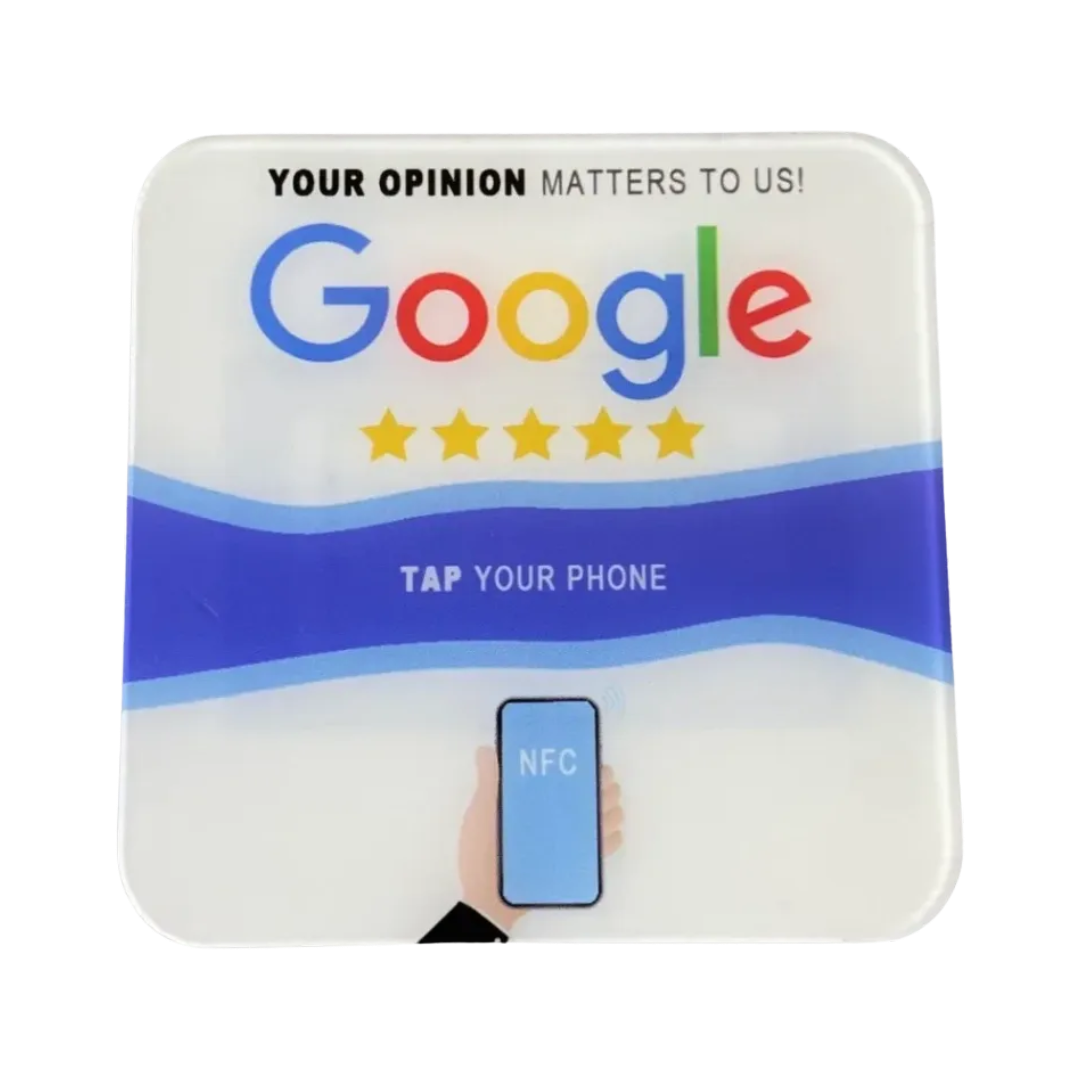 Google Reviews NFC Square Plate Signs