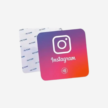 Square Instagram NFC Plate Sign